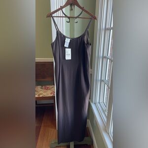Laura Ashley 90’s NWT Deadstock Silk VTG Sandwashed Chocolate Maxi Gown Sz Lg